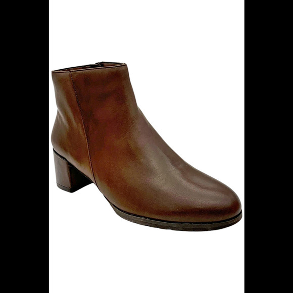 Naturalizer Women's Bay Waterproof Heeled Ankle Boot Chocolate Brown - Wide - Picture 1 of 3